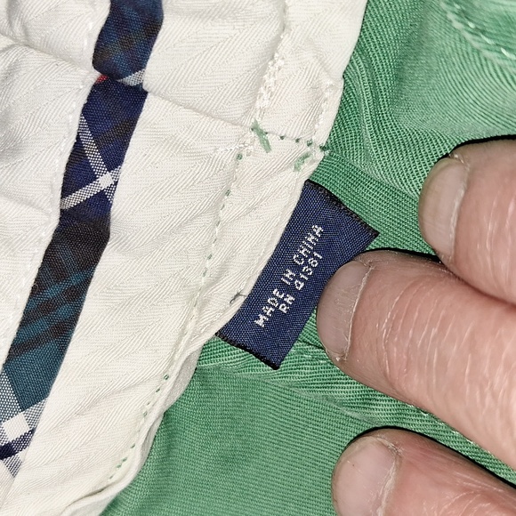 Polo Ralph Lauren cotton flat front shorts - size 38 - green sailboats - Picture 4 of 8